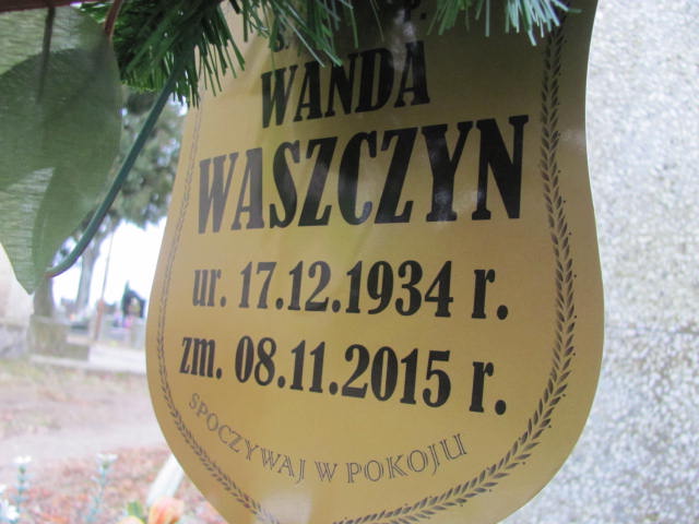 Wanda Waszczyn 1934 Ryn - Grobonet - Wyszukiwarka osób pochowanych