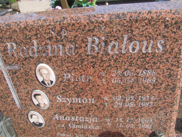 Anastazja Białous 1903 Ryn - Grobonet - Wyszukiwarka osób pochowanych