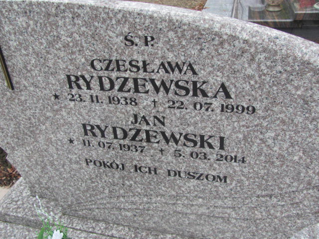 Czesława Rydzewska 1938 Ryn - Grobonet - Wyszukiwarka osób pochowanych