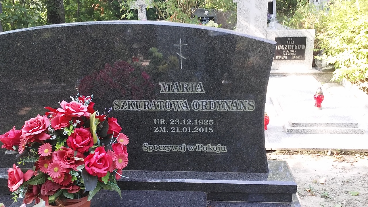 Maria Szkuratowa Ordynas 1925 Ryn - Grobonet - Wyszukiwarka osób pochowanych
