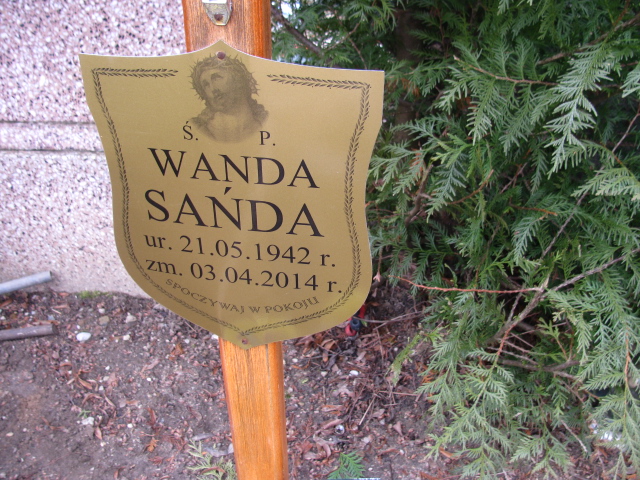 Wanda Sańda 1942 Ryn - Grobonet - Wyszukiwarka osób pochowanych